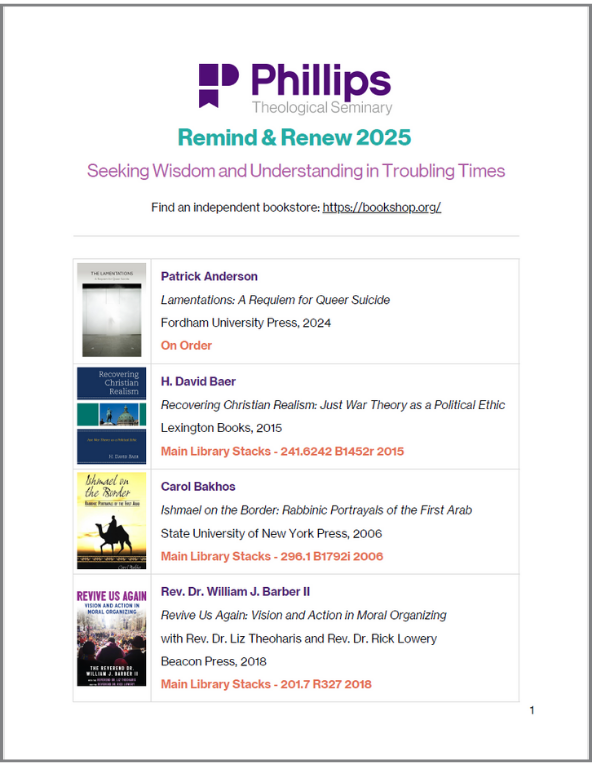 First page of the 2025 R&R Bibliography